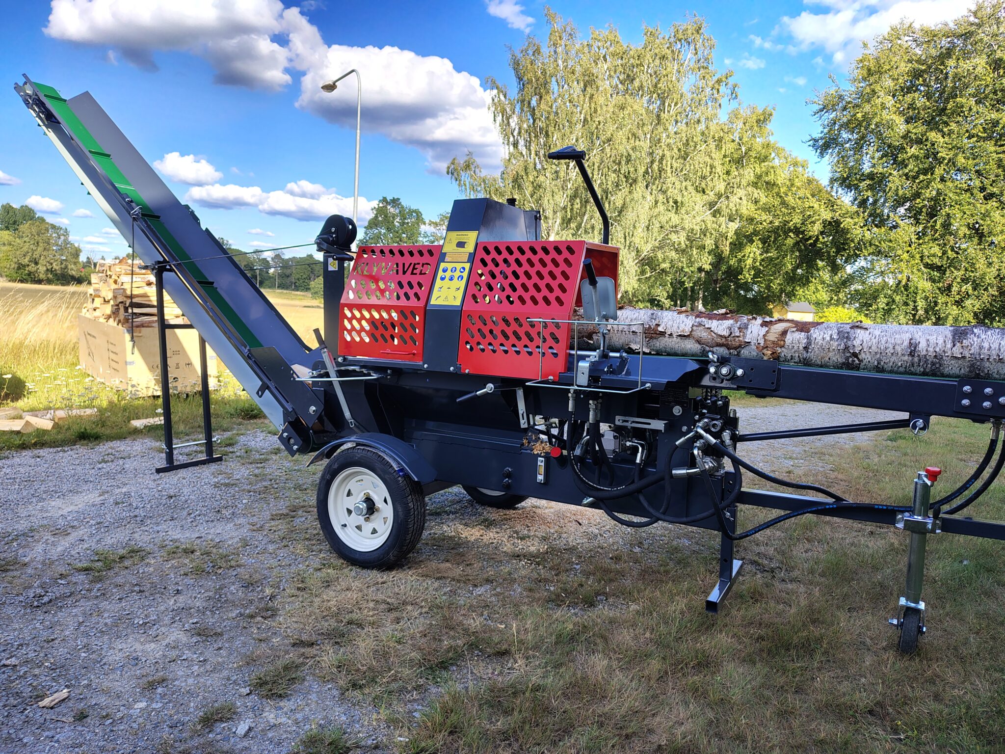 Klyvaved 12 ton vedprocessor manuell
